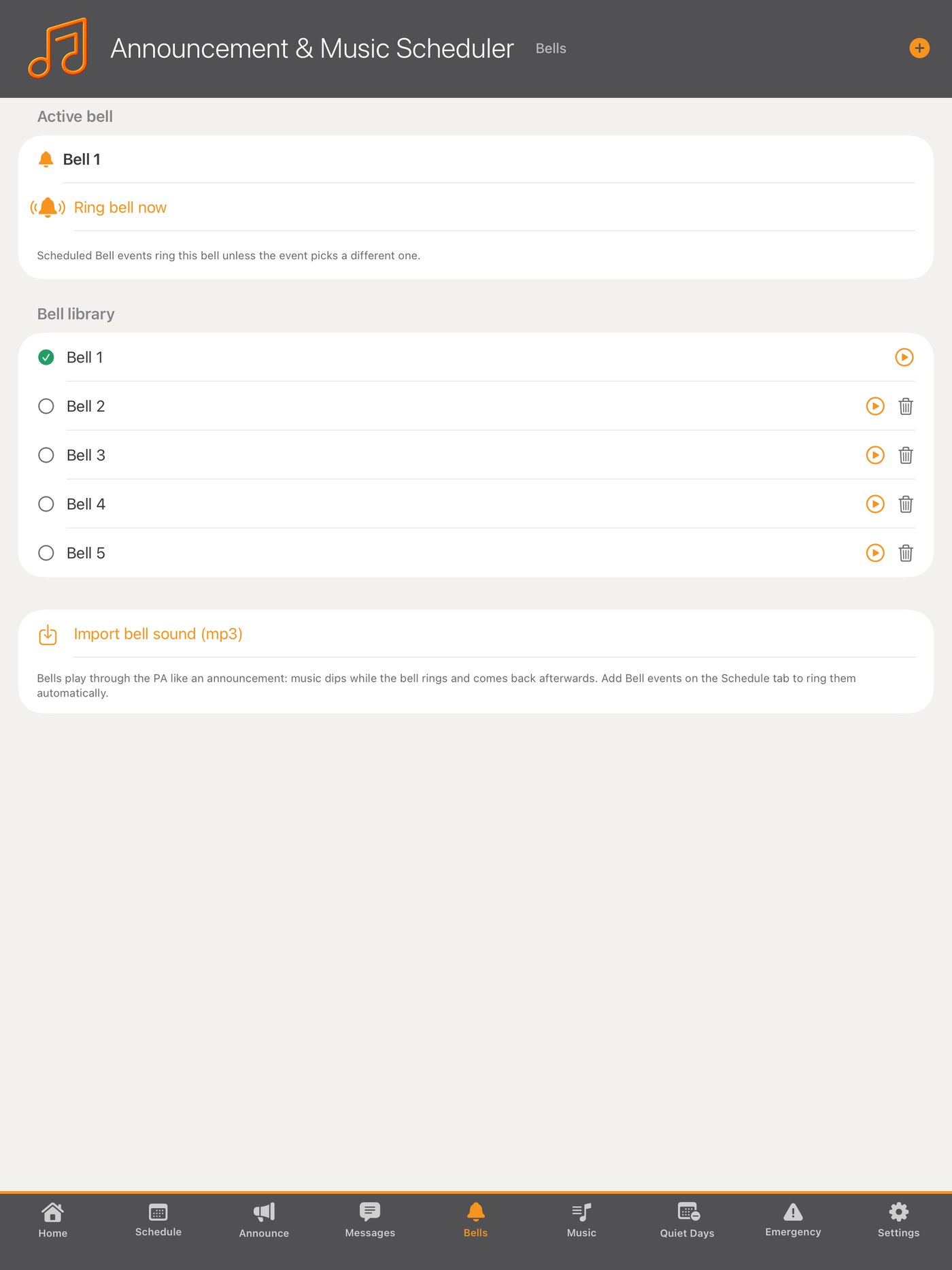 The Bells tab