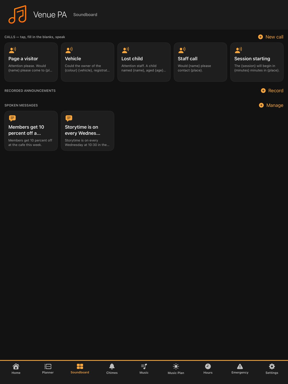 The soundboard