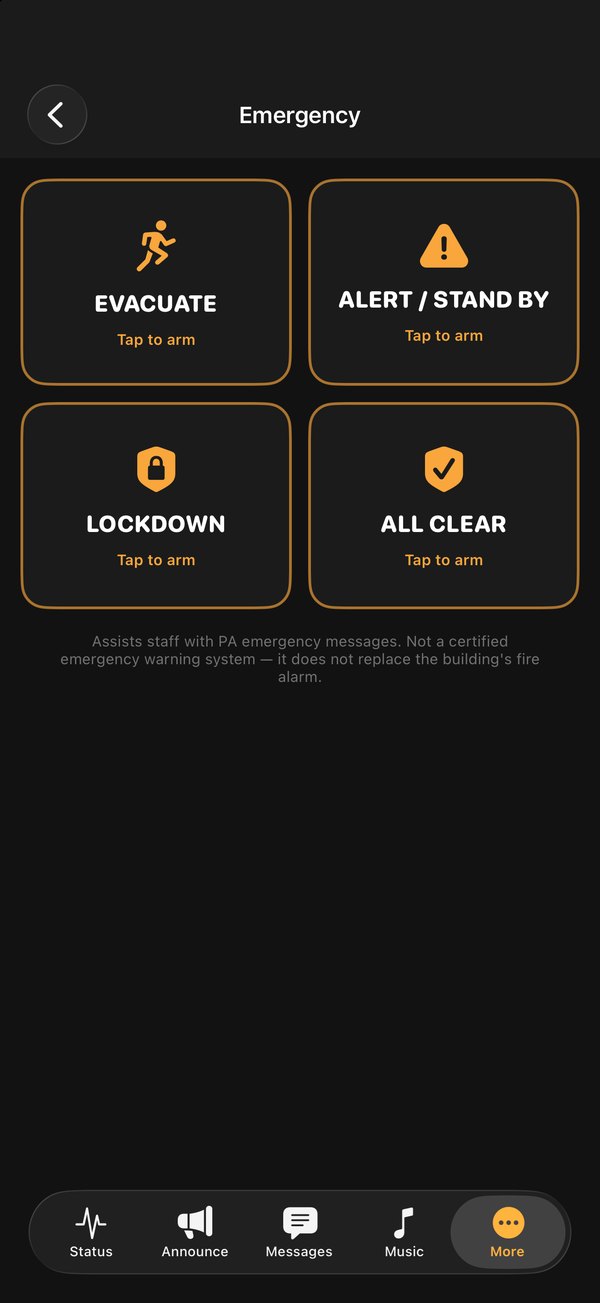 Emergency from the phone
